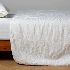 Ines King Bedspread in Winter White from Bella Notte Linens