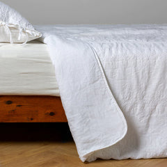 White Bedspread in Ines from Bella Notte Linens