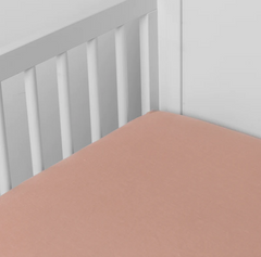 Linen Crib Sheet in Rouge by Bella Notte