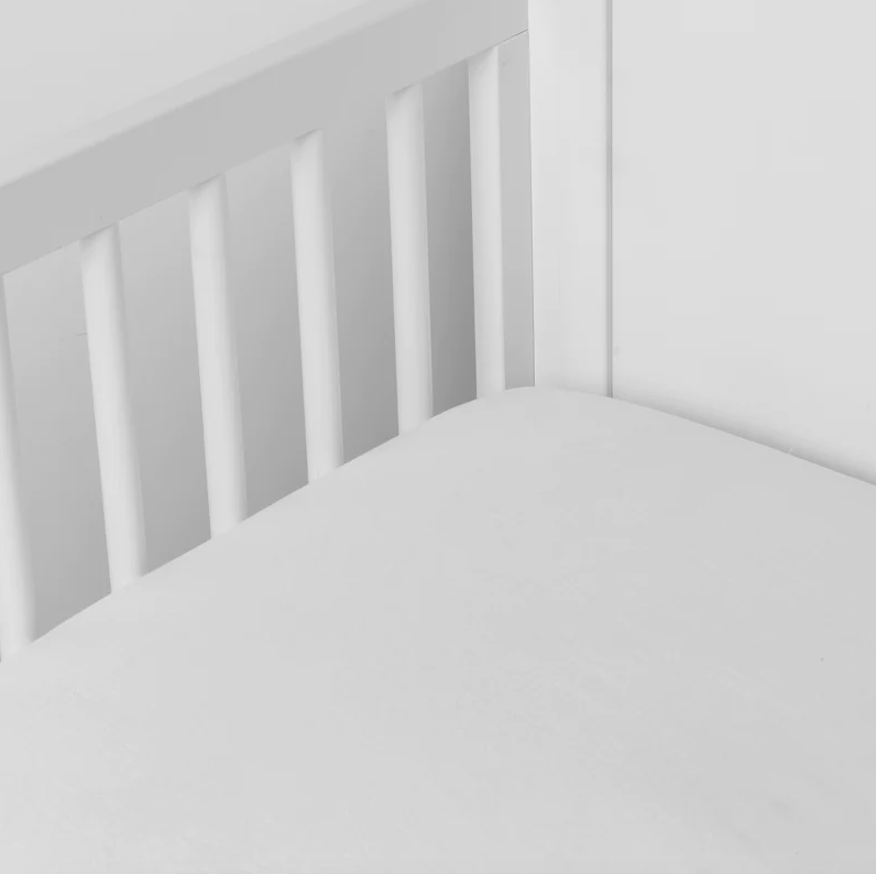 Linen Crib Sheet in White by Bella Notte