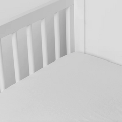Linen Crib Sheet in Winter White by Bella Notte