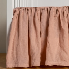 Linen Crib Skirt in Rouge from Bella Notte Linens