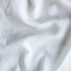 Linen Crib Skirt in White from Bella Notte Linens