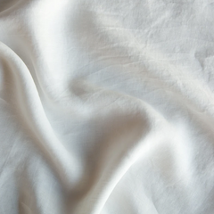 Linen Crib Skirt in Winter White from Bella Notte Linens