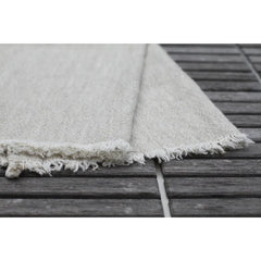 Linen Guest Towel in Textured Stonewashed with Light Natural with Frayed Edges from Linen Casa