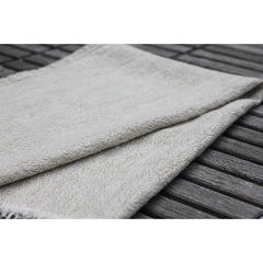 Linen Guest Towel in Textured Stonewashed with Light Natural with Frayed Edges from Linen Casa