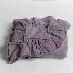 Linen Whisper Baby Blanket in French Lavender from Bella Notte Linens