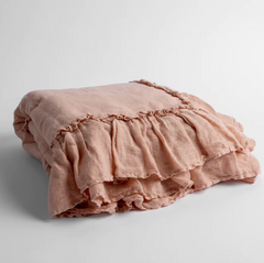 Linen Whisper Baby Blanket in Rouge from Bella Notte Linens