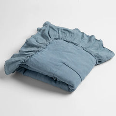 Linen Whisper Baby Blanket from Bella Notte Linens in the color Tahoe Blue.