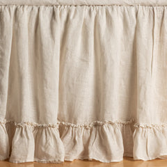Linen Whisper Dust Ruffle from Bella Notte Linens in their new color, Natural.