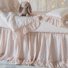 Linen Whisper Crib Sheet in Pearl from Bella Notte Linens