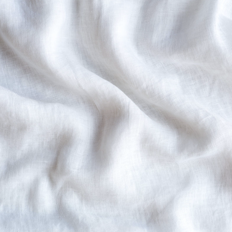 Linen Whisper Crib Sheet in White from Bella Notte Linens