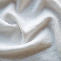 Linen Whisper Crib Sheet in Winter White from Bella Notte Linens