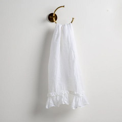 Linen Whisper Guest Towel in White from Bella Notte Linens