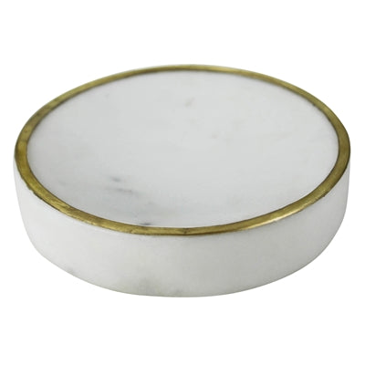 Loren Soap Dish in Marble and Brass from Homart