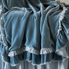 Loulah Baby Blanket in Cloud from Bella Notte Linens