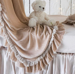 Loulah Baby Blanket in Pearl from Bella Notte Linens