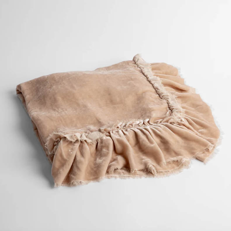 Loulah Baby Blanket in Pearl from Bella Notte Linens