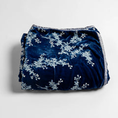 Lynette Baby Blanket from Bella Notte Linens in the color Tahoe Blue.