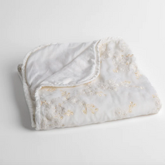 Lynette Baby Blanket in White from Bella Notte Linens