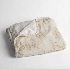 Lynette Baby Blanket in Winter White from Bella Notte Linens