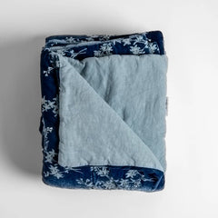 Lynette Bed End Blanket from Bella Notte Linens in the color Tahoe Blue.