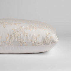 Lynette Luxe Deluxe Sham in Winter White from Bella Notte Linens.