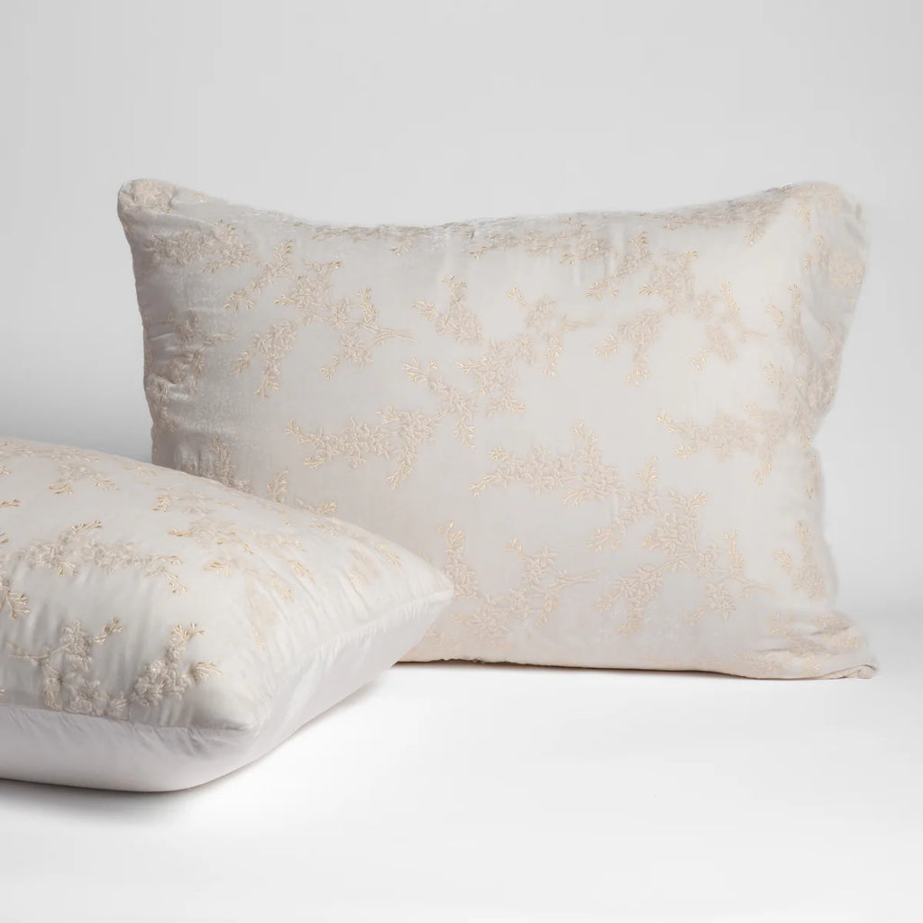 Lynette Luxe Deluxe Sham in Winter White from Bella Notte Linens.