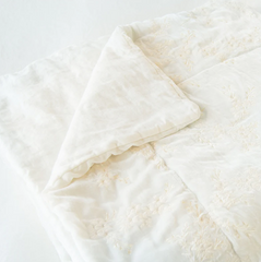 Lynette Throw Blanket in Winter White from Bella Notte Linens