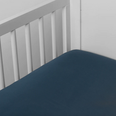 Madera Luxe Crib Sheet in Midnight by Bella Notte