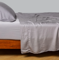 Madera Luxe Flat Sheet in French Lavender from Bella Notte Linens