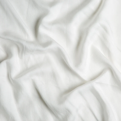Madera Luxe Flat Sheet with Donella Lace from Bella Notte Linens in the color Winter White.