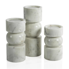 Marmar Marble Pillar Holder in Tall from Zodax