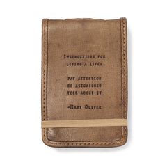 Mary Oliver Mini Leather Journals from Sugarboo and Company