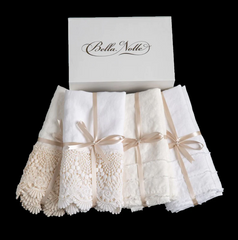 Mattine Guest Towel in White by Bella Notte