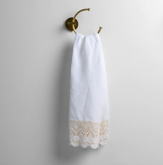 Mattine Guest Towel in White by Bella Notte