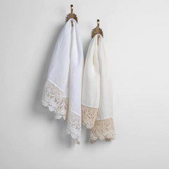 Mattine Guest Towel in White by Bella Notte