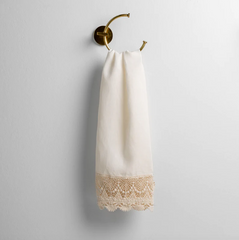 Mattine Guest Towel in Winter White by Bella Notte