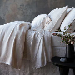 Austin Bed Skirt from Bella Notte Linens in the color Natural.