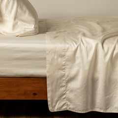 Bria Flat Sheet in Natural from Bella Notte Linens.