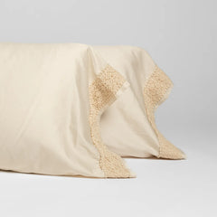 Bria Pillowcase with Novola Lace from Bella Notte Linens in the color Natural.