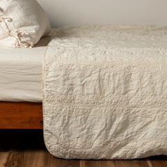 Ines Bedspread from Bella Notte Linens in the color Natural.