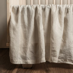 Linen Crib Skirt from Bella Notte Linens in the color Natural.