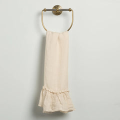Linen Whisper Guest Towel from Bella Notte Linens in the color Natural.
