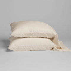 Madera Luxe Pillowcases from Bella Notte Linens in the color Natural.