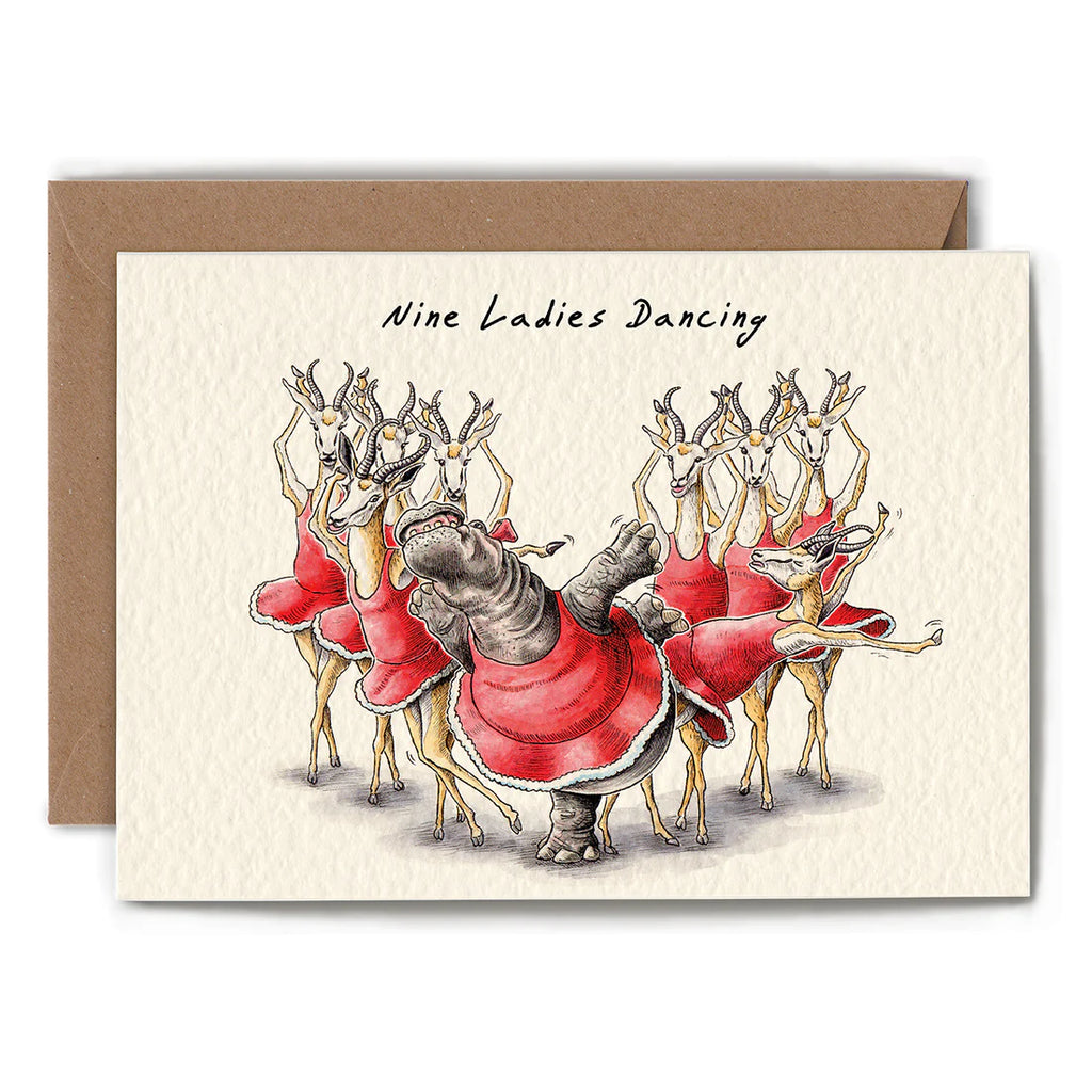 Nine Ladies Dancing Card from Hester and Cook
