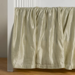 Parchment Crib Skirt in Paloma from Bella Notte Linens
