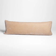 Silk Velvet Quilted Body Pillow from Bella Notte Linens in Pearl.