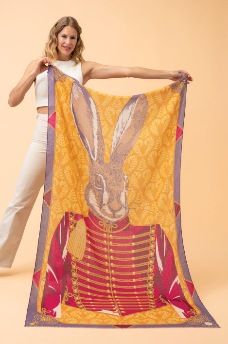 Printed Regal Hare Scarf from Powder