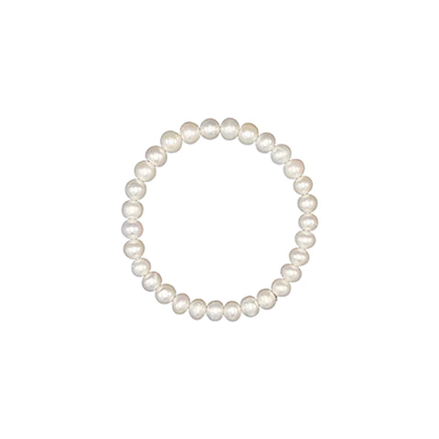 Round Pearl Bracelet - White